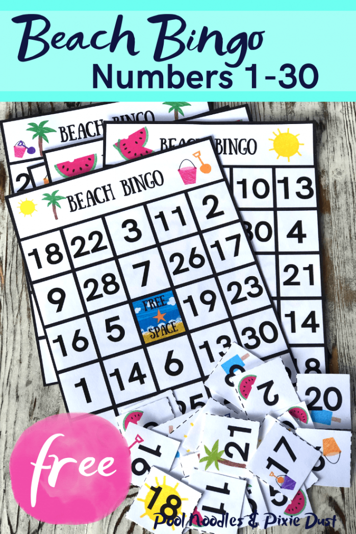 Printable Beach Bingo Game - Homeschool Printables for Free