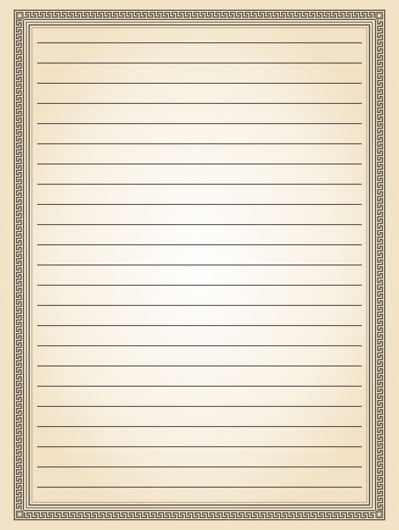 Printable Border Lined Writing Paper  Lined writing paper