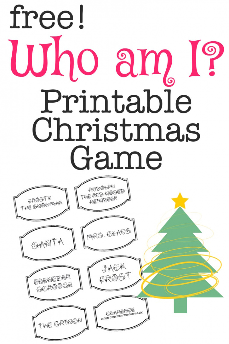 Printable Christmas Game: Who Am I?