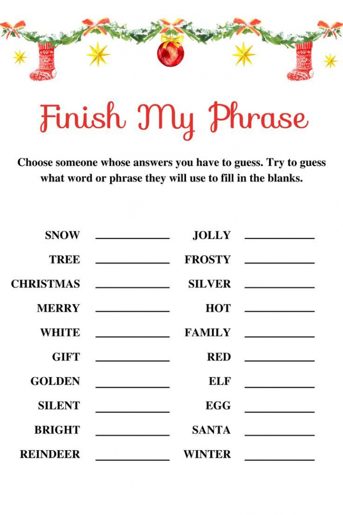 Printable Christmas Games Printable Xmas Game Pack Holiday