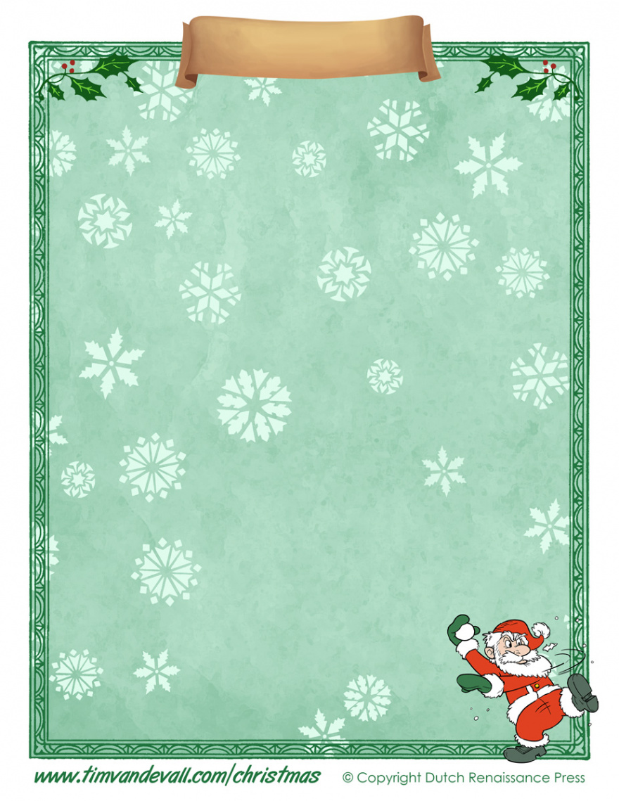 Printable Christmas Paper Templates – Tim