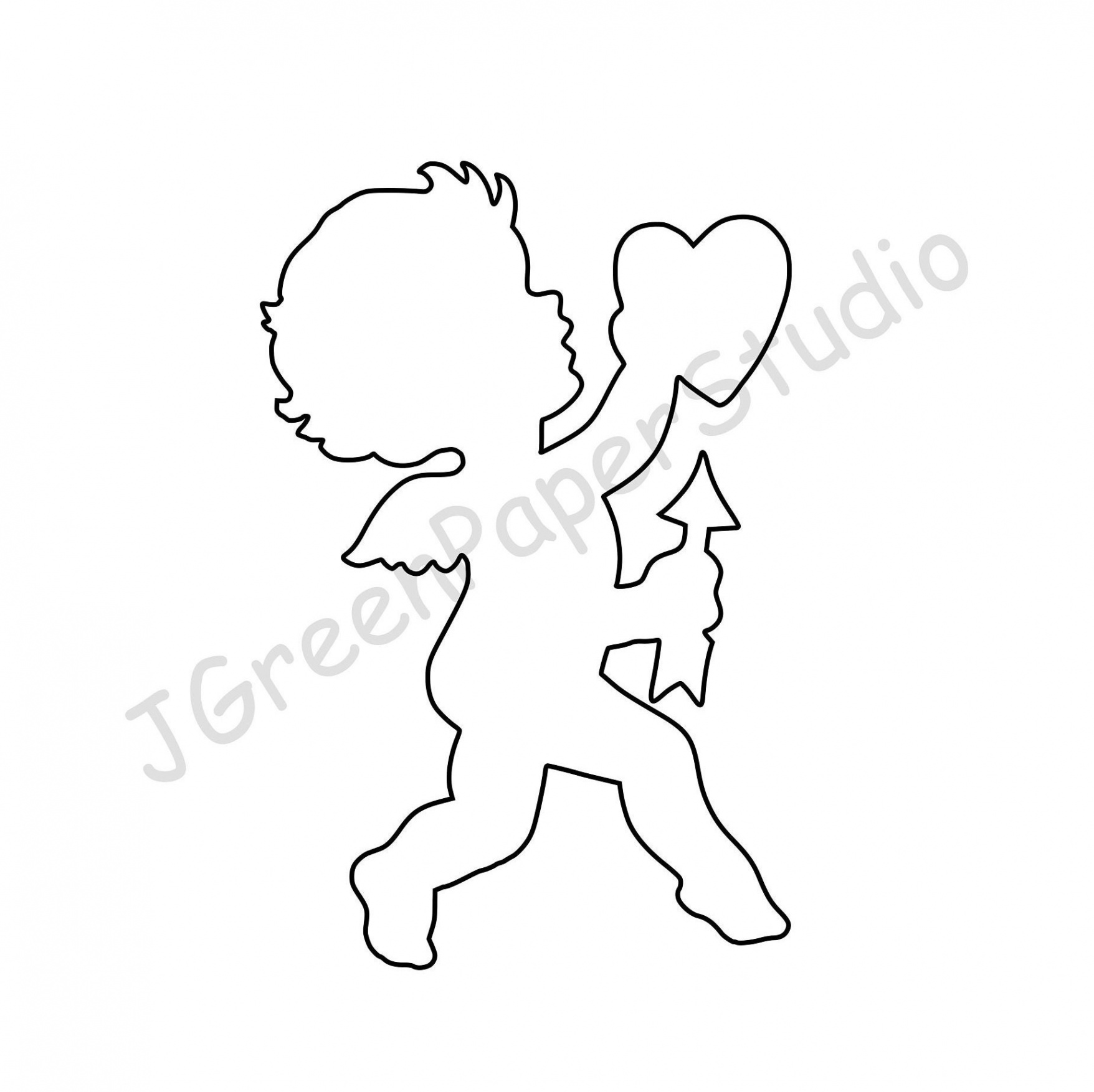 Printable Cupid Template-pdf Digital Download Cupid Kids - Etsy