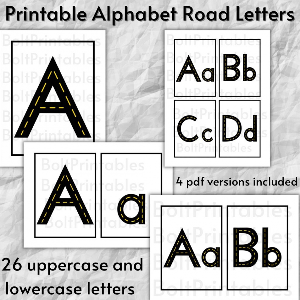 Printable Custom Alphabet Road Letters Groß & - Etsy