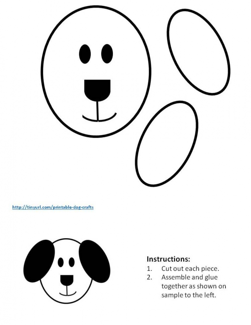 Printable Dog Patterns With Simple Shapes for Kids