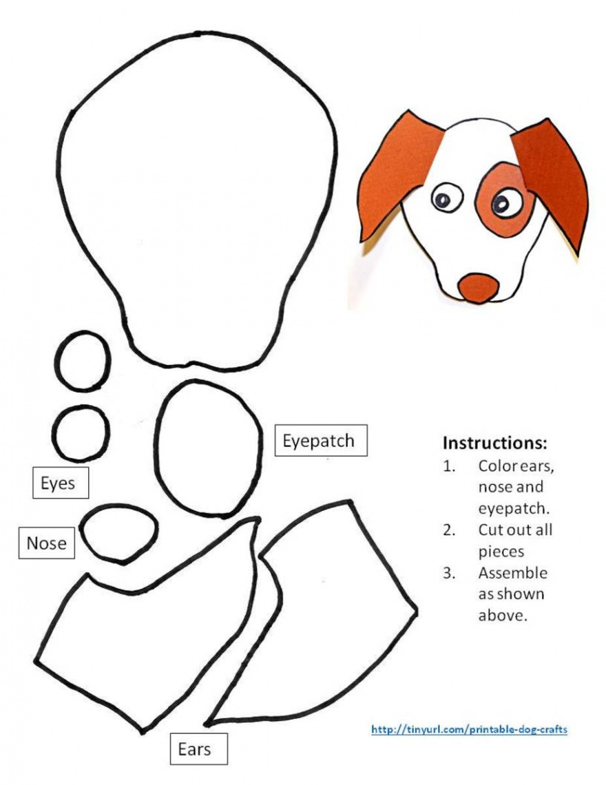 Printable Dog Patterns With Simple Shapes for Kids