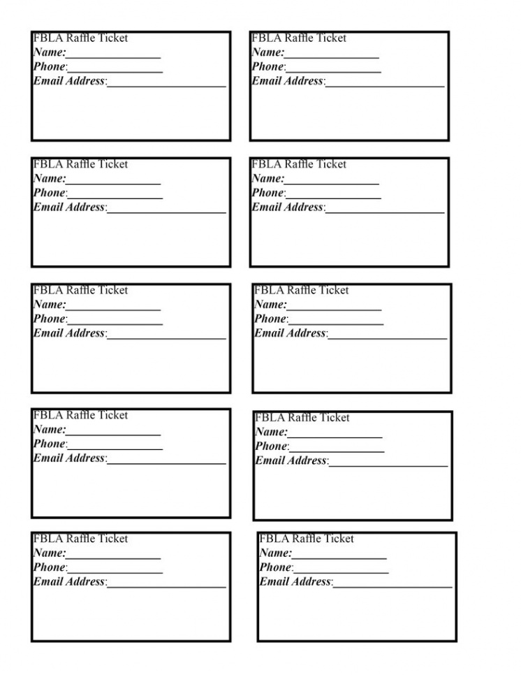 printable door prize ticket template - Clip Art Library