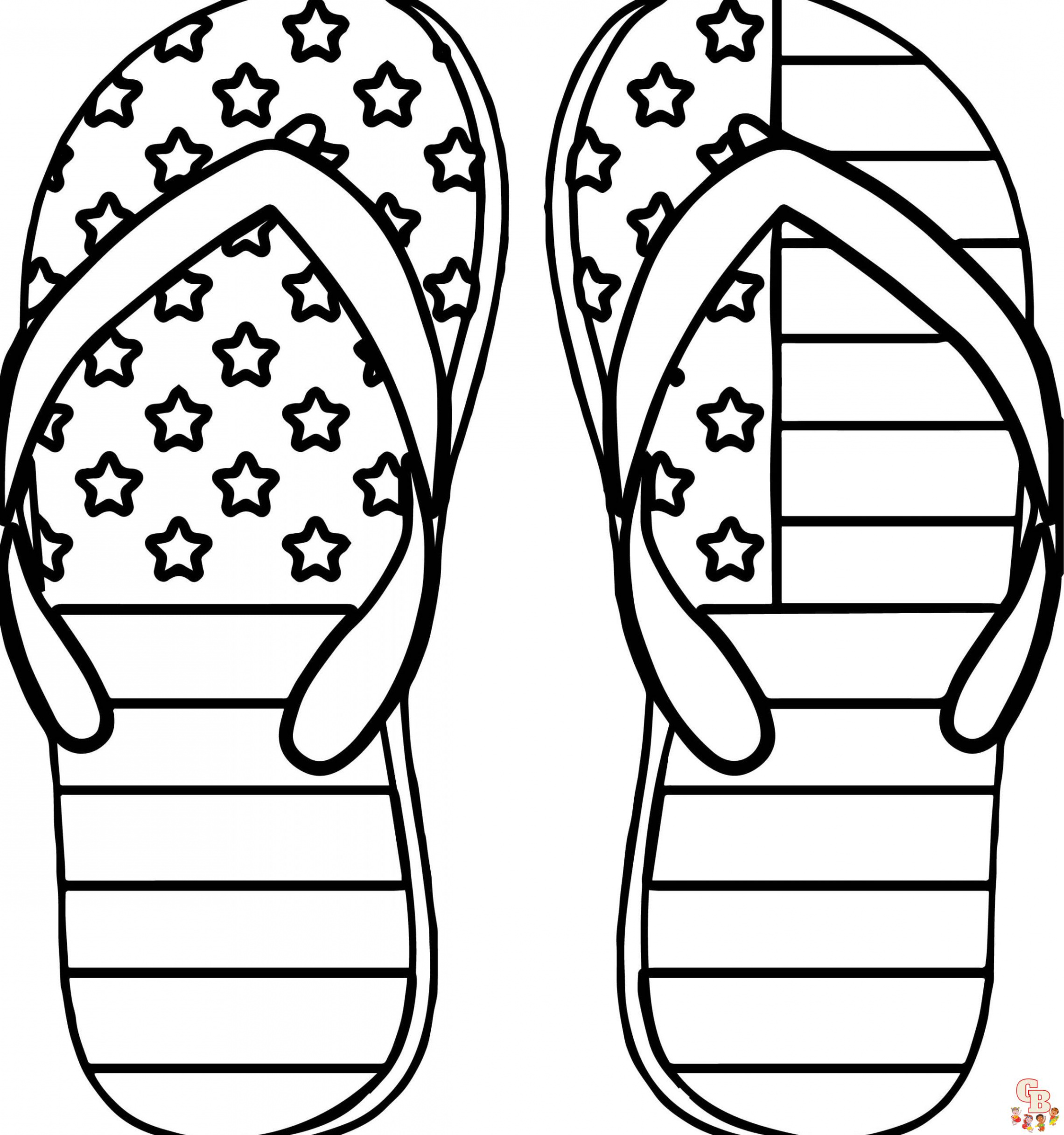 Printable Flip Flop Coloring Pages Free For Kids And Adults