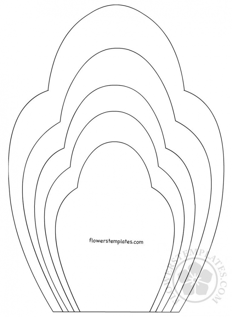 Printable Flower Petal Template Pattern – Flowers Templates