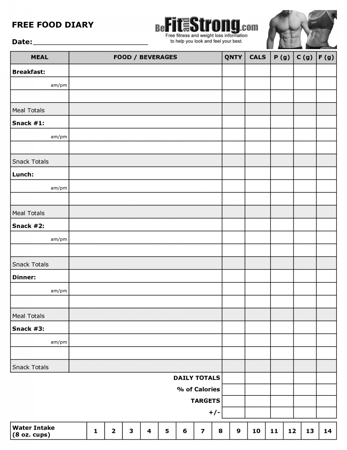 printable food journal - Google Search  Food diary template, Food