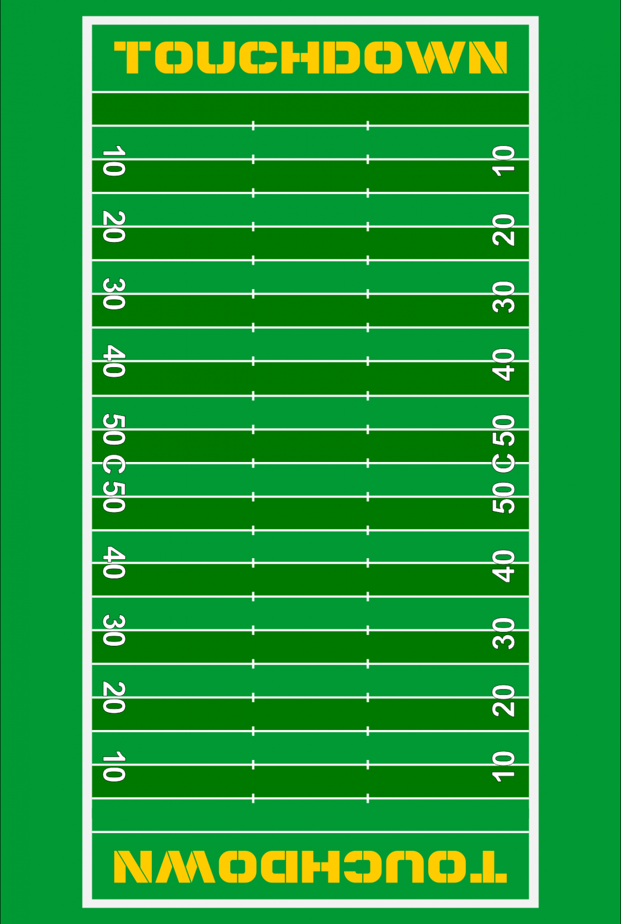 Printable Football Field Diagram  Football field, Nfl football