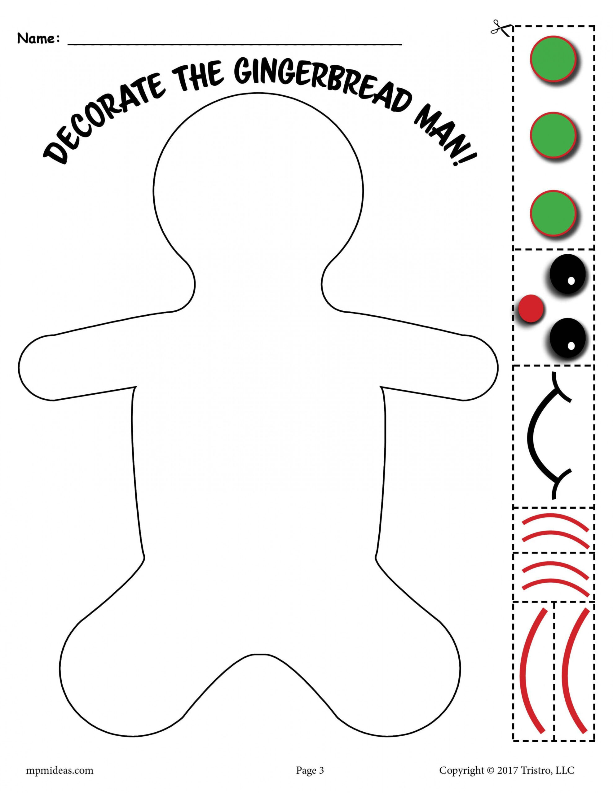 Printable Gingerbread Man Activities!  Gingerbread man