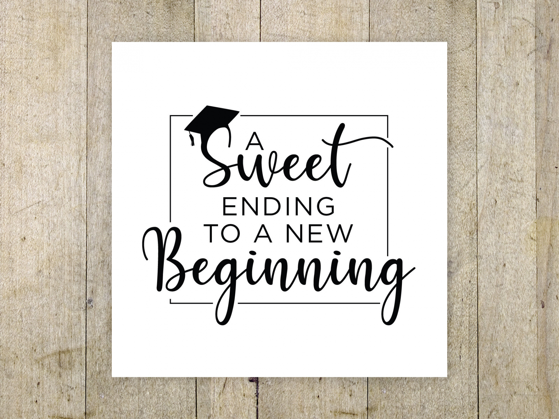 Printable Graduation Card A Sweet Ending to a New Beginning - Etsy