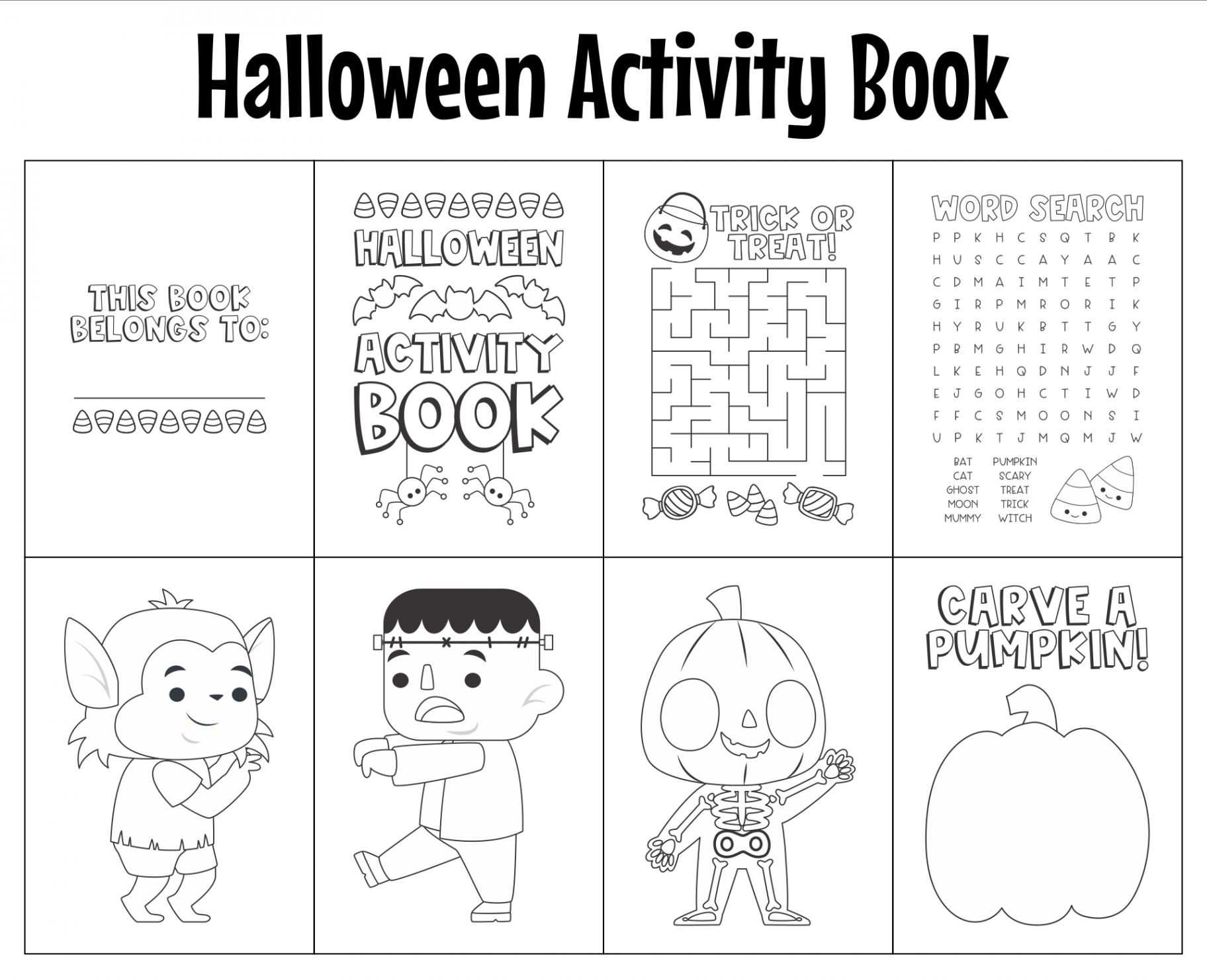 Printable Halloween Activity Book  Halloween preschool, Christian