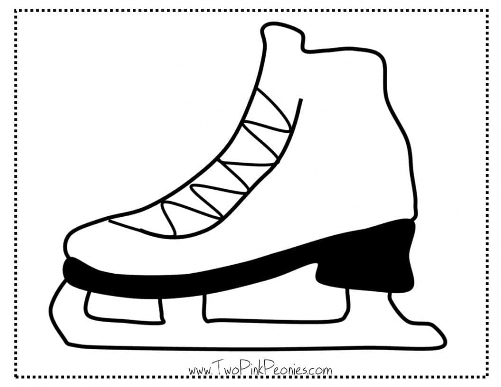 Printable Ice Skate Template Free Instant PDF Download!