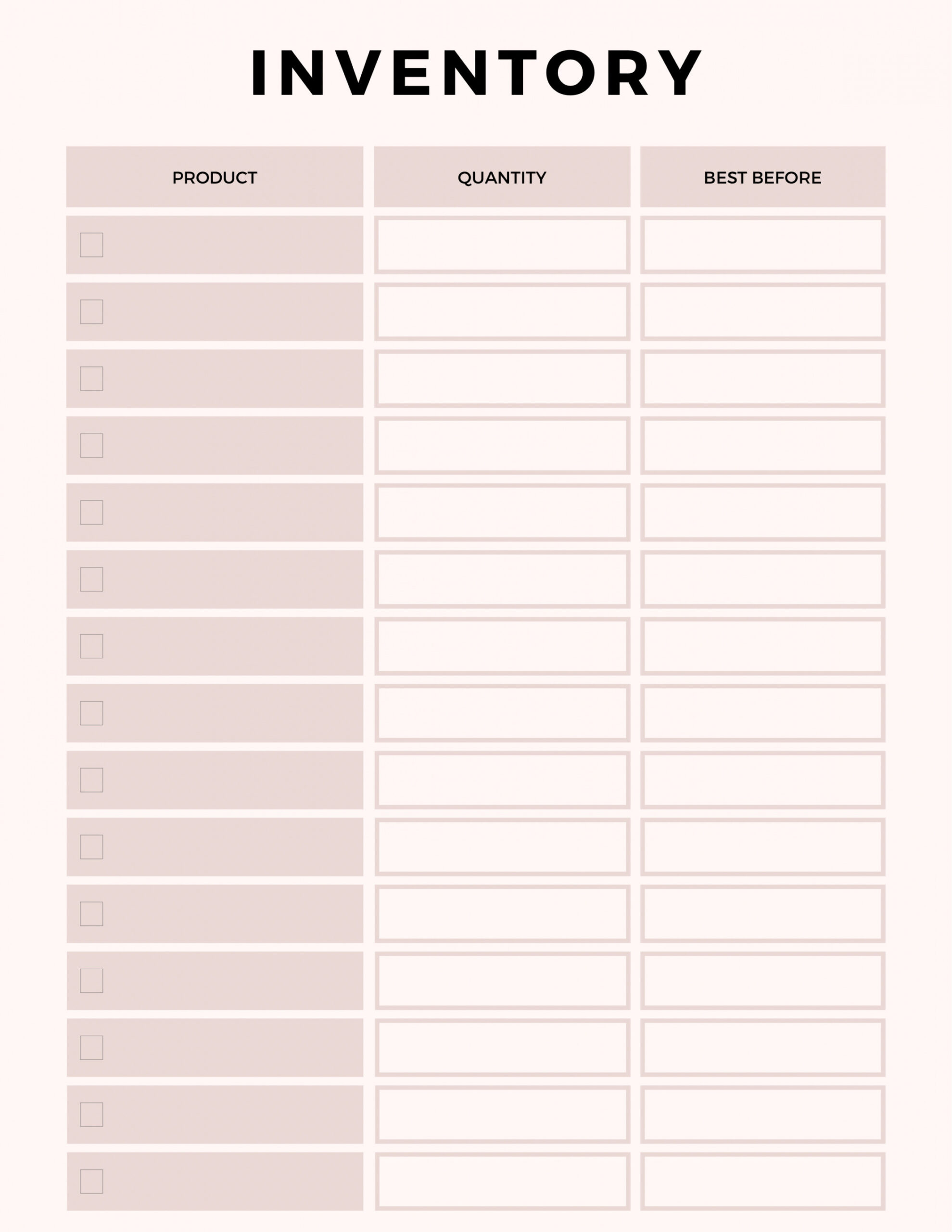 Printable Inventory Management Form Inventory Sheet - Etsy Australia