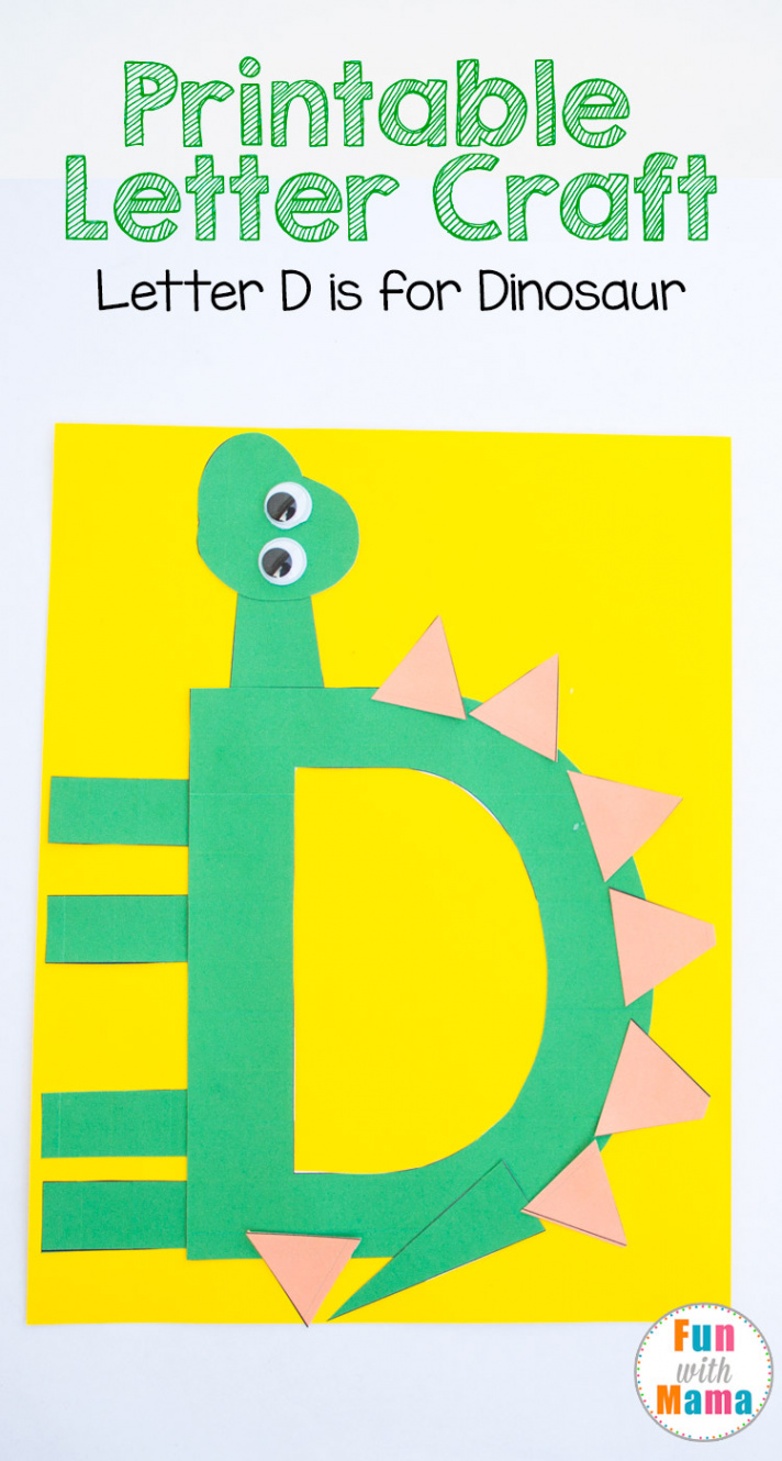 Printable Letter D Crafts D is for Dinosaur - Fun with Mama