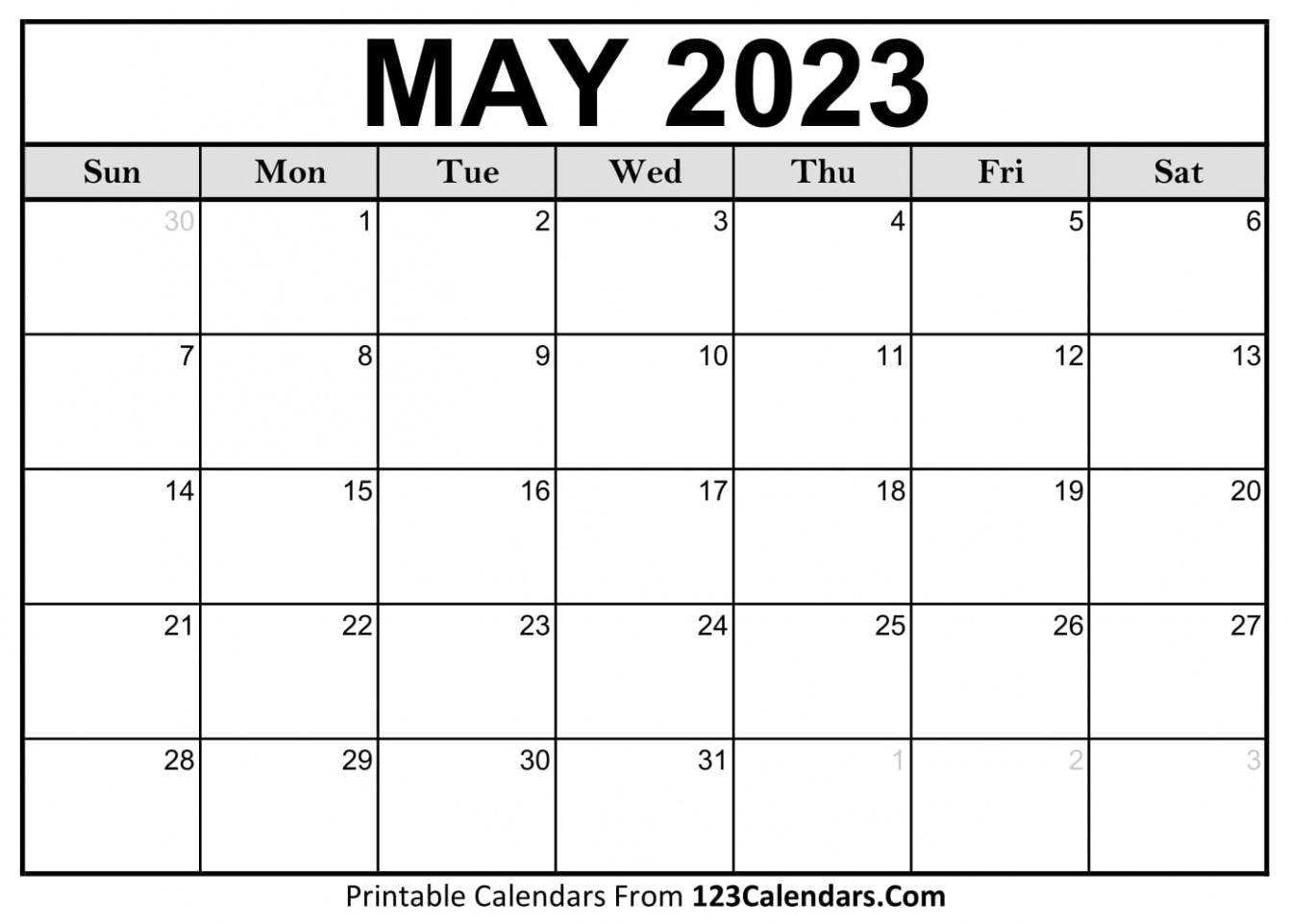 Printable May  Calendar Templates - Calendars