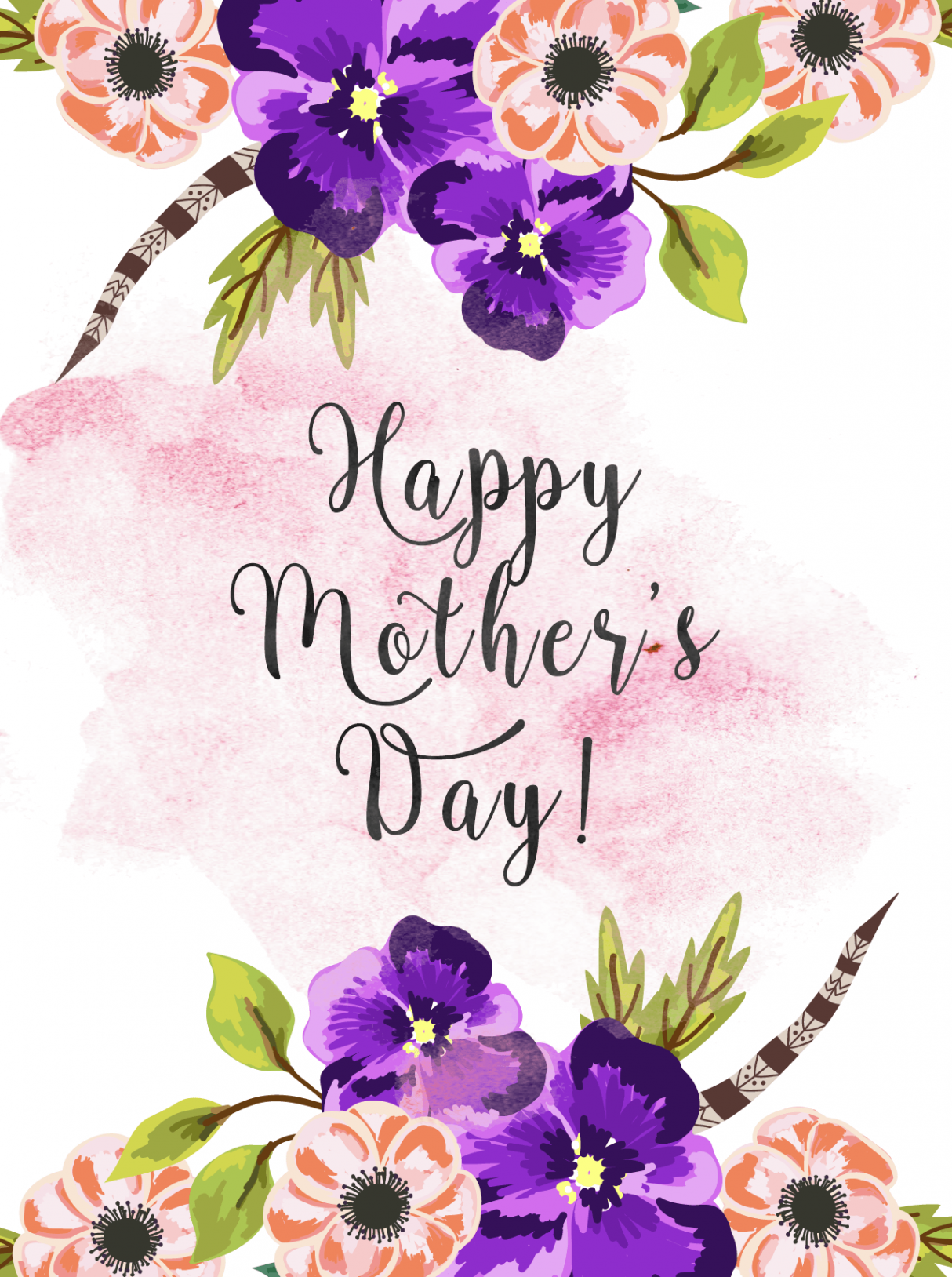 Printable Mothers Day Card  Free mothers day cards, Happy