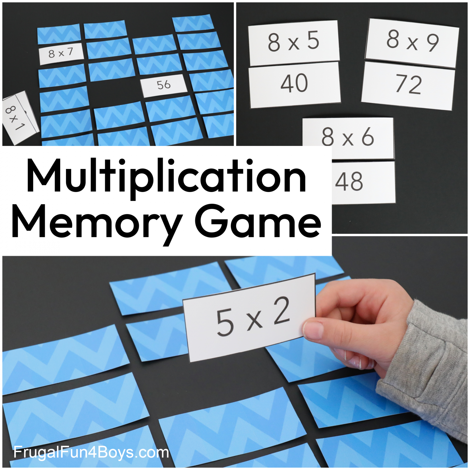 Printable Multiplication Tables Memory Game - Frugal Fun For Boys