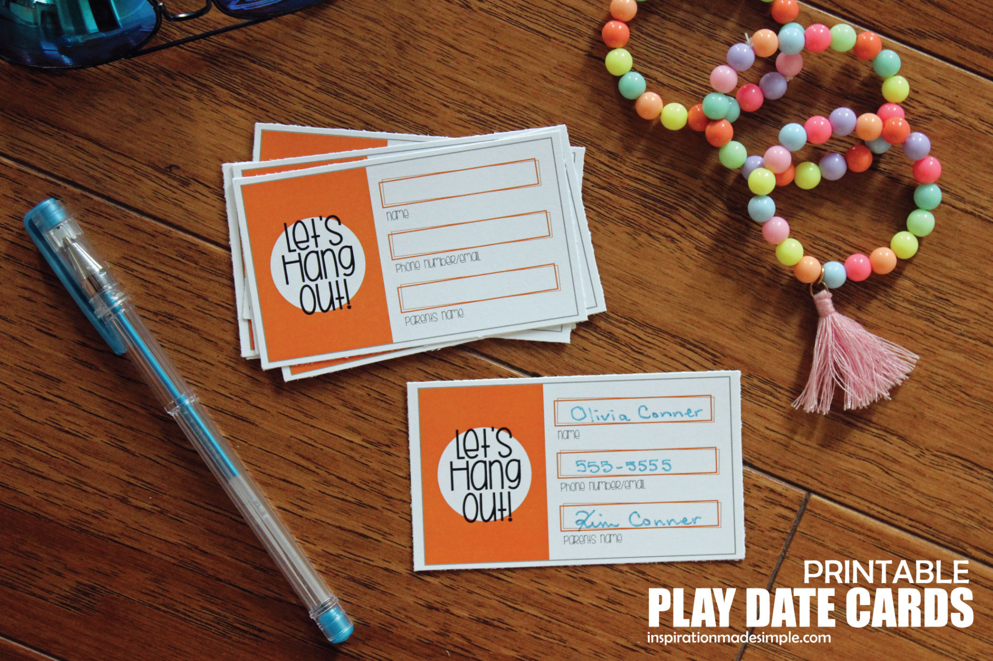 Printable Play Date Cards for Kids - Inspiration Made Simple