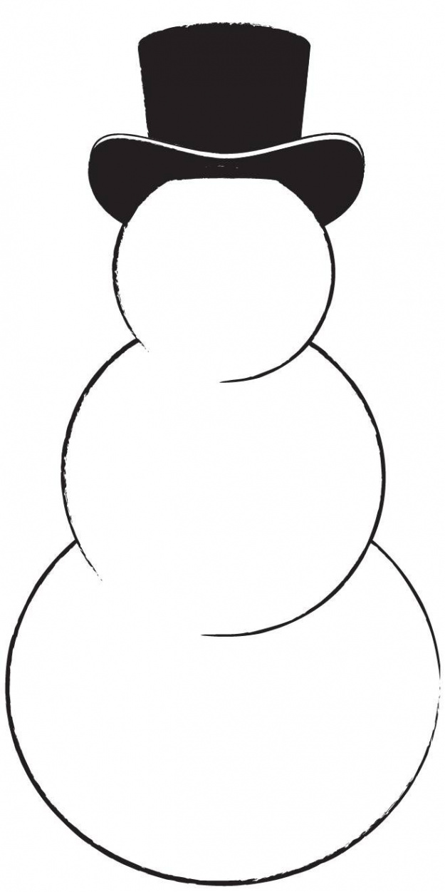 Printable Snowman Cut Out Template