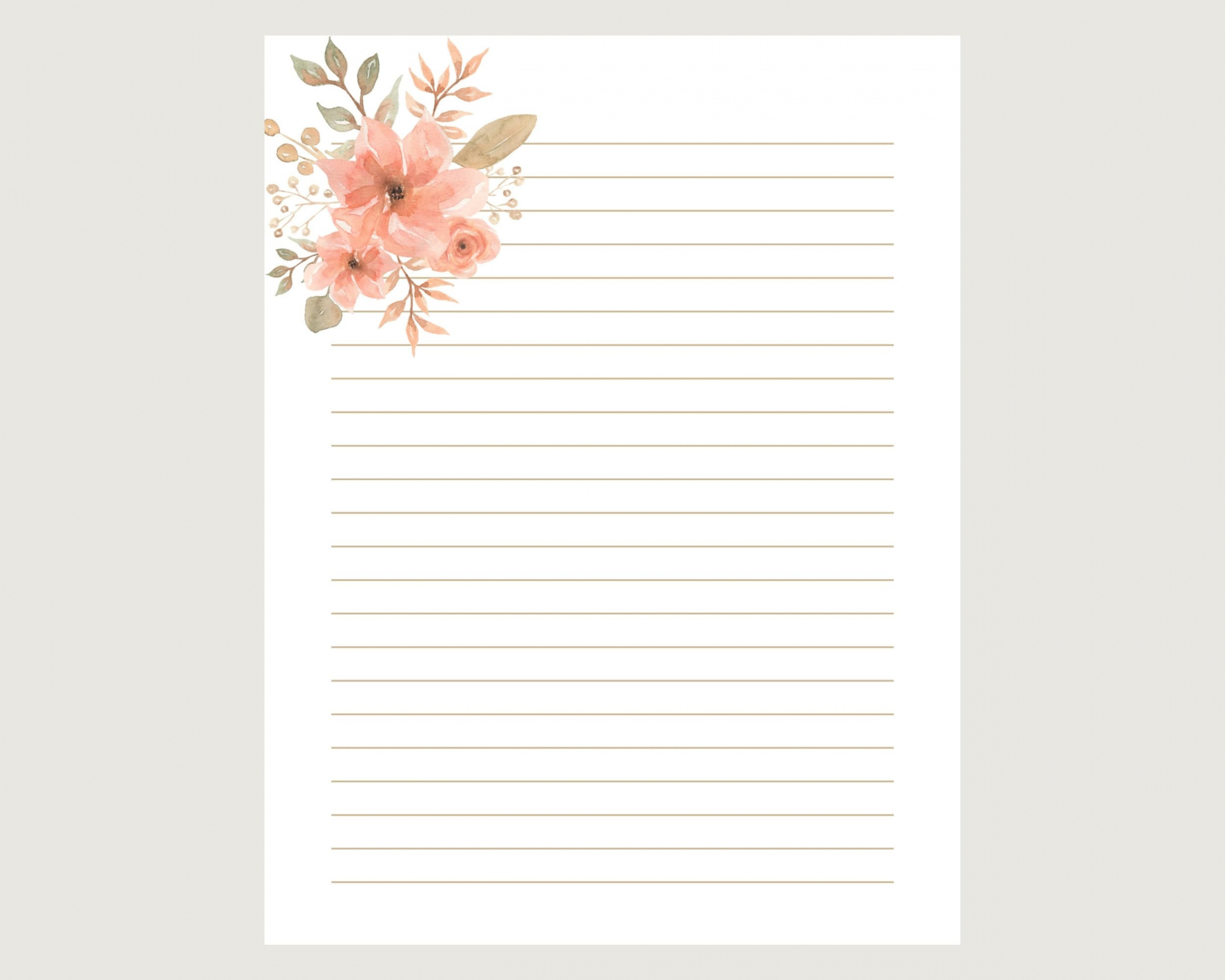 Printable Stationery - Lined and Unlined Paper - Letter Writing