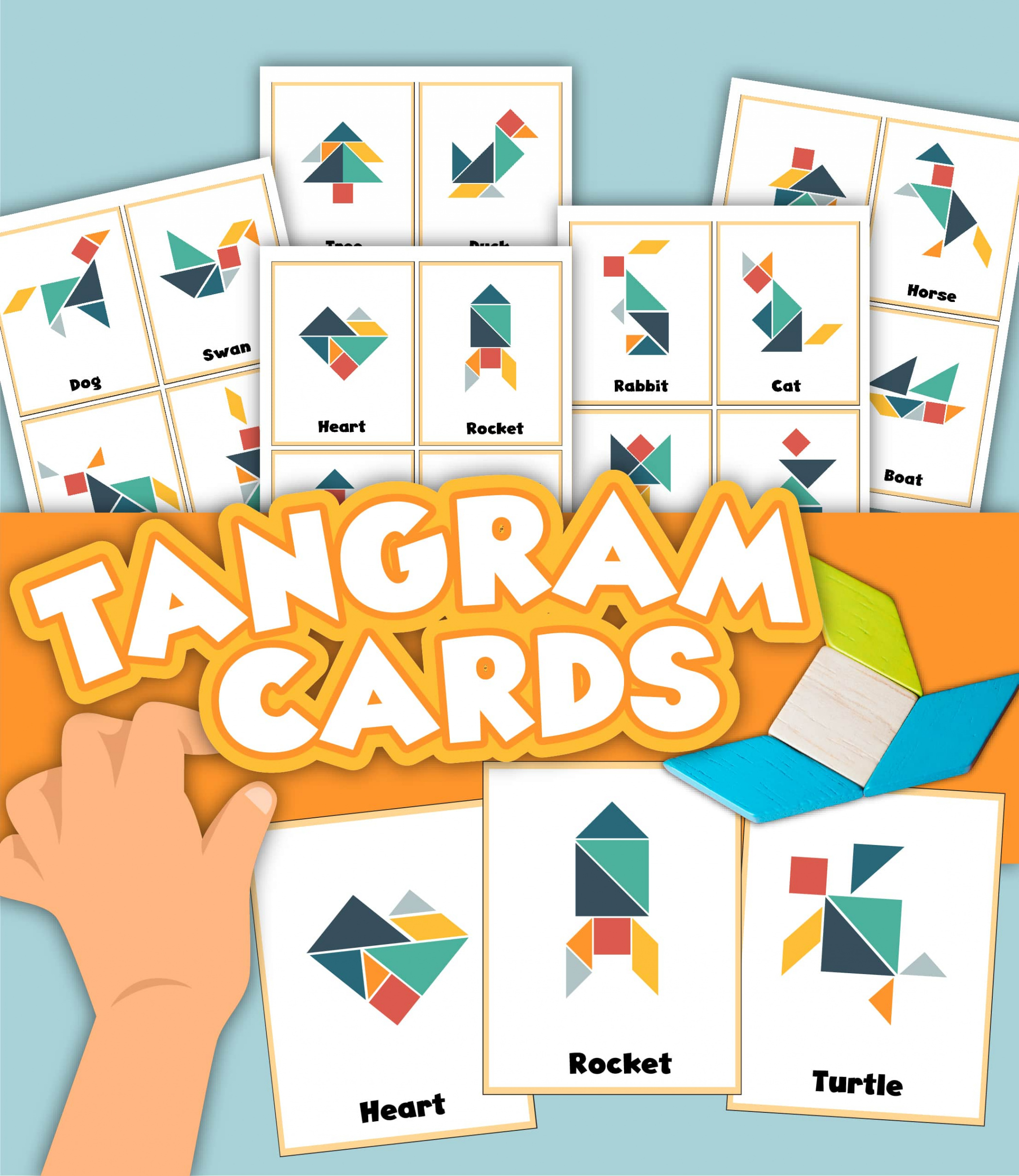 Printable Tangram Challenge Cards! - Only Passionate Curiosity