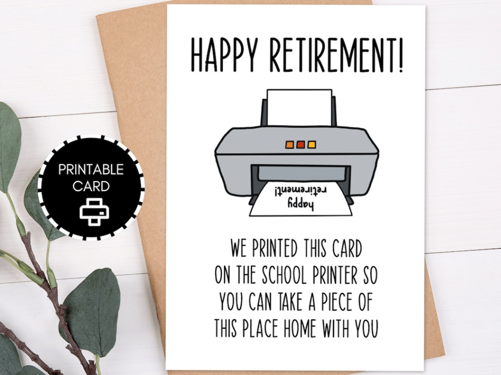 Printable Teacher Retirement Card Principal Retirement Gift - Etsy