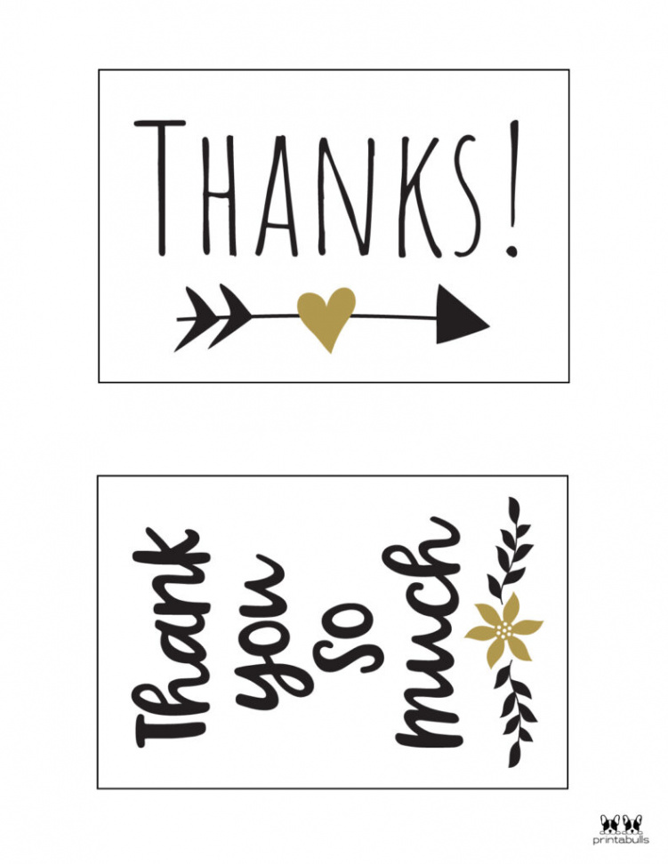 + Printable Thank You Cards - FREE  Printabulls