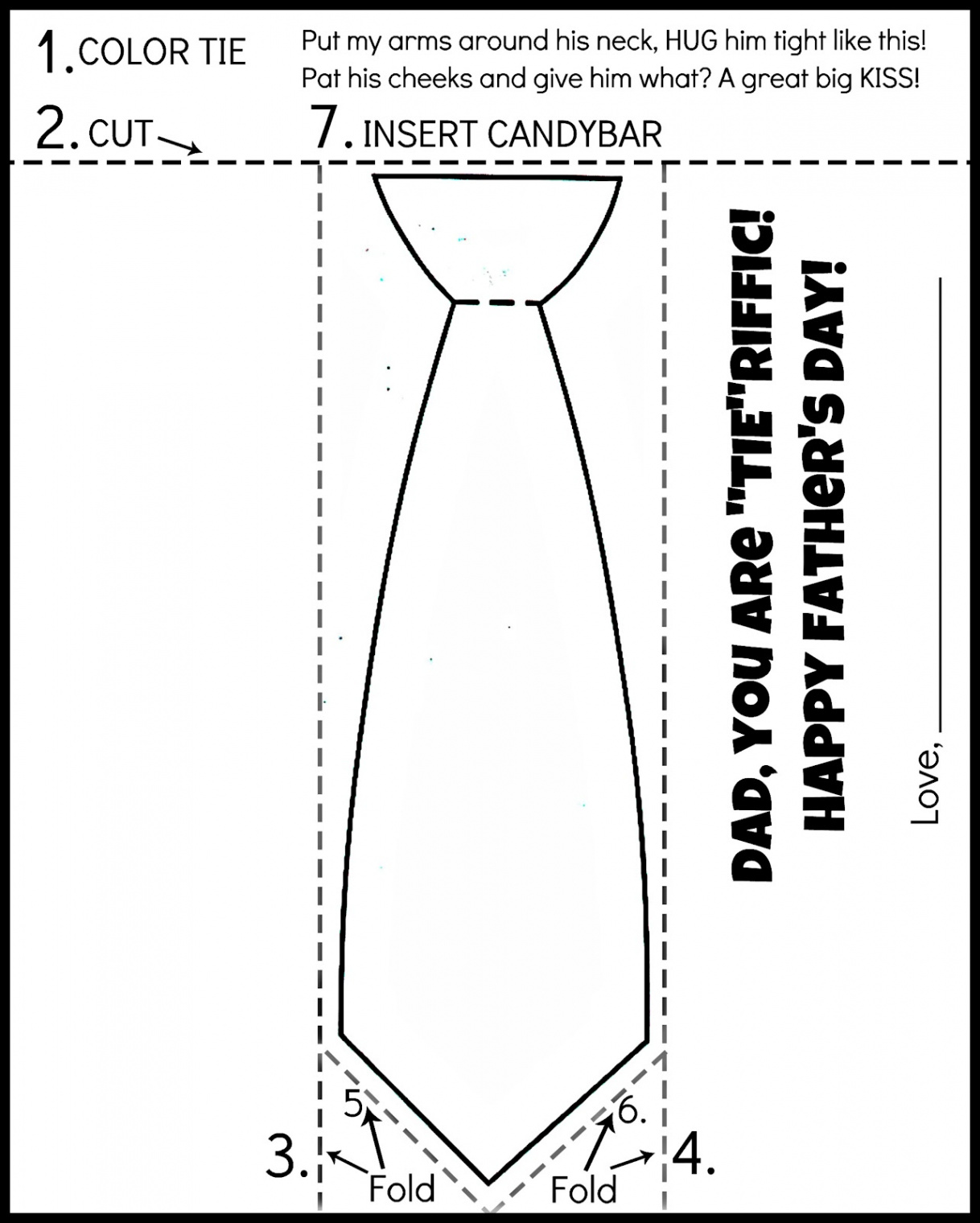 Printable Tie Template For Father Day - Printable Templates Free