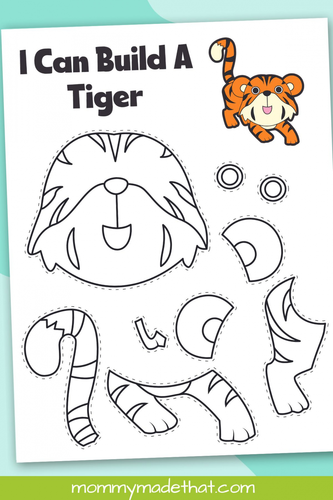 Printable Tiger Craft (Grab the Free Tiger Template)