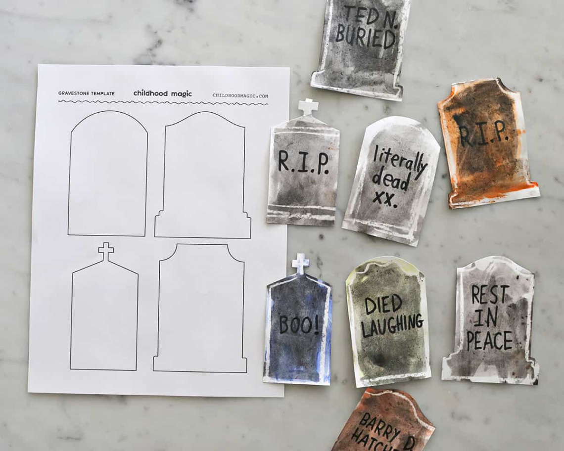 Printable Tombstone Template - Free Gravestone Outline -