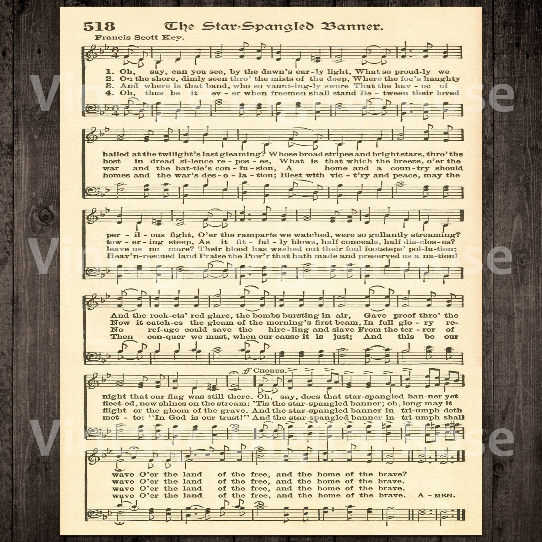 Printable Vintage Patriotic Sheet Music - Star Spangled Banner, America the  Beautiful, Battle Hymn of the Republic, My Country, 