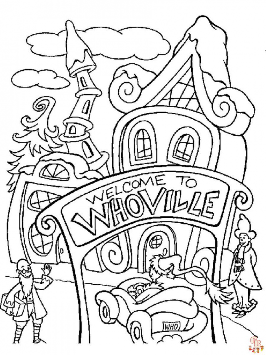 Printable Whoville Coloring Pages Free For Kids And Adults