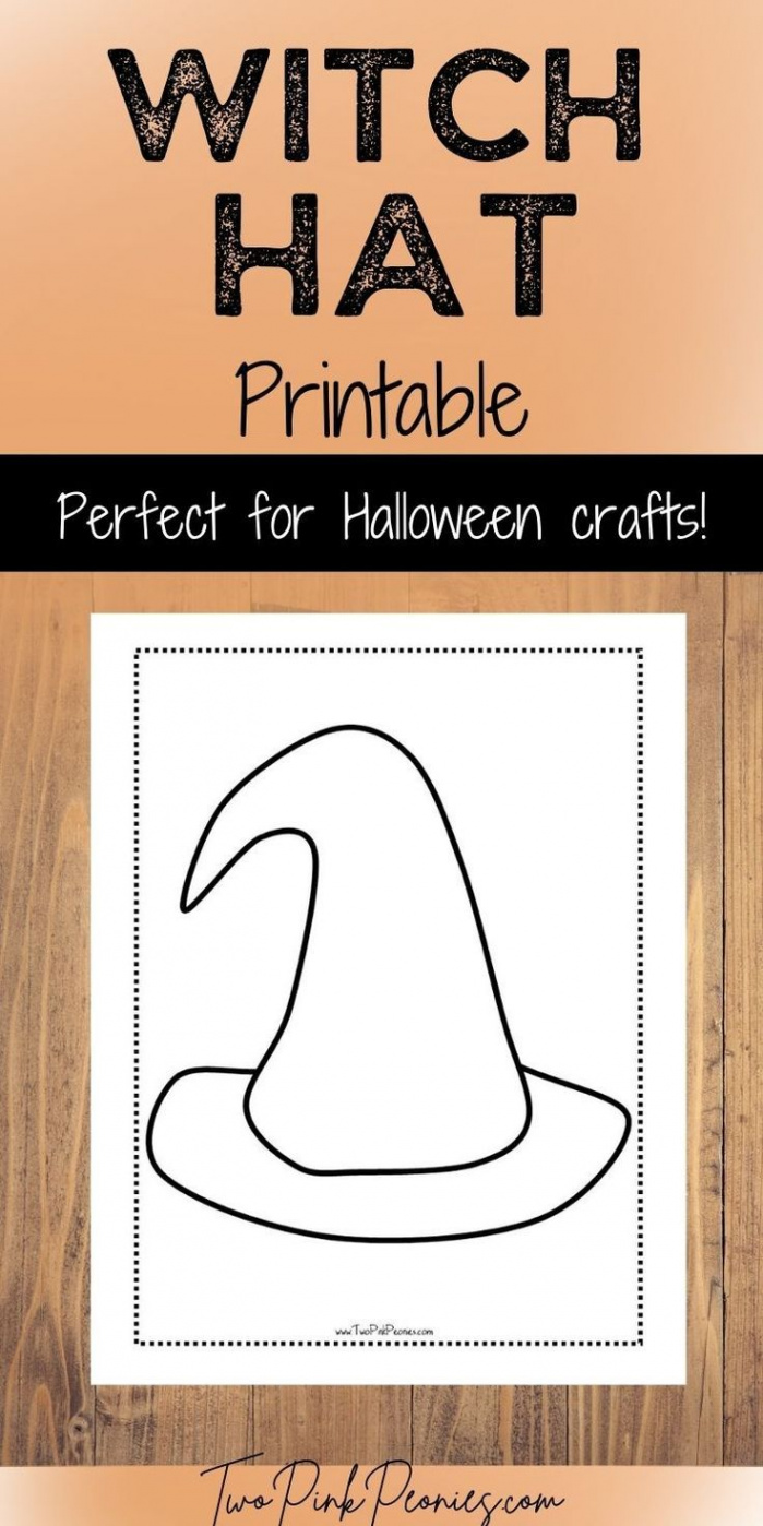 Printable Witch Hat Template  Witch hat, Hat template, Halloween