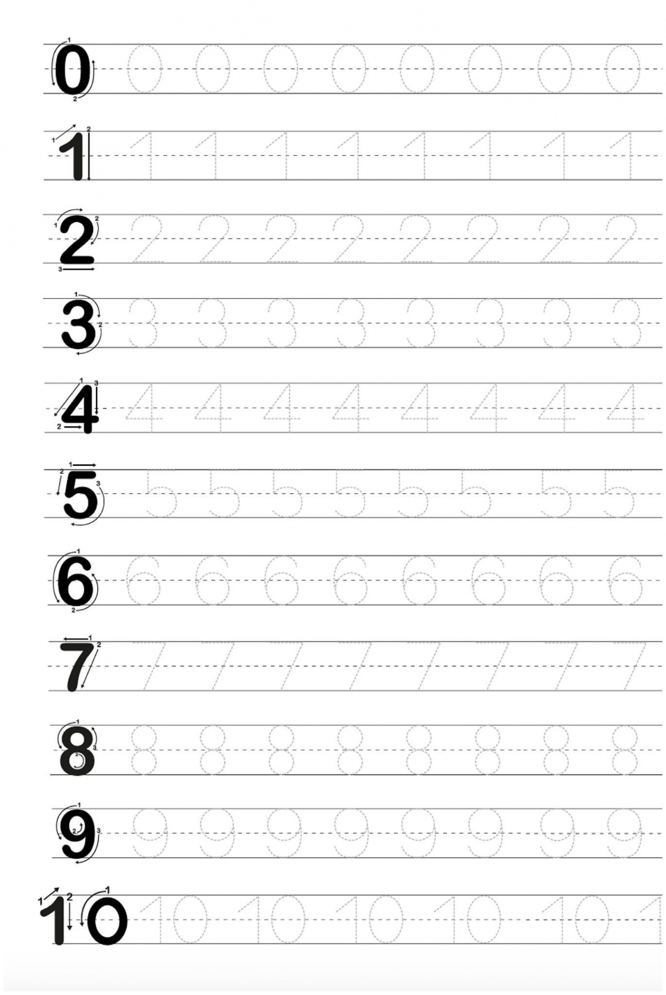 Printable Worksheets For Tracing Letters & Numbers  Tracing