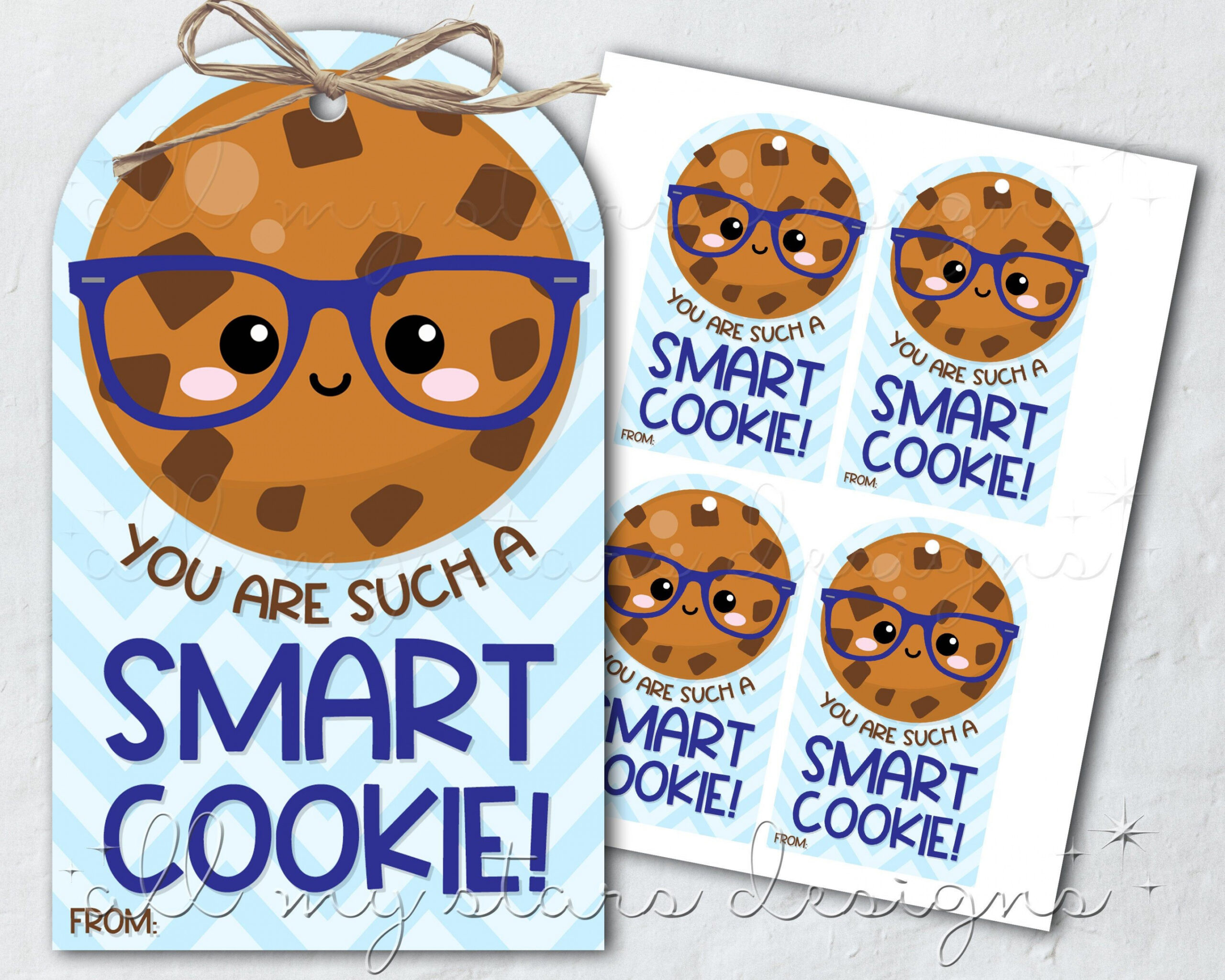 PRINTABLE You Are Such a SMART COOKIE Tag Instant Download - Etsy