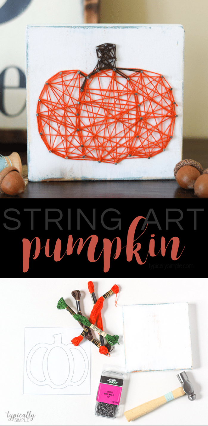 Pumpkin String Art Craft - Typically Simple