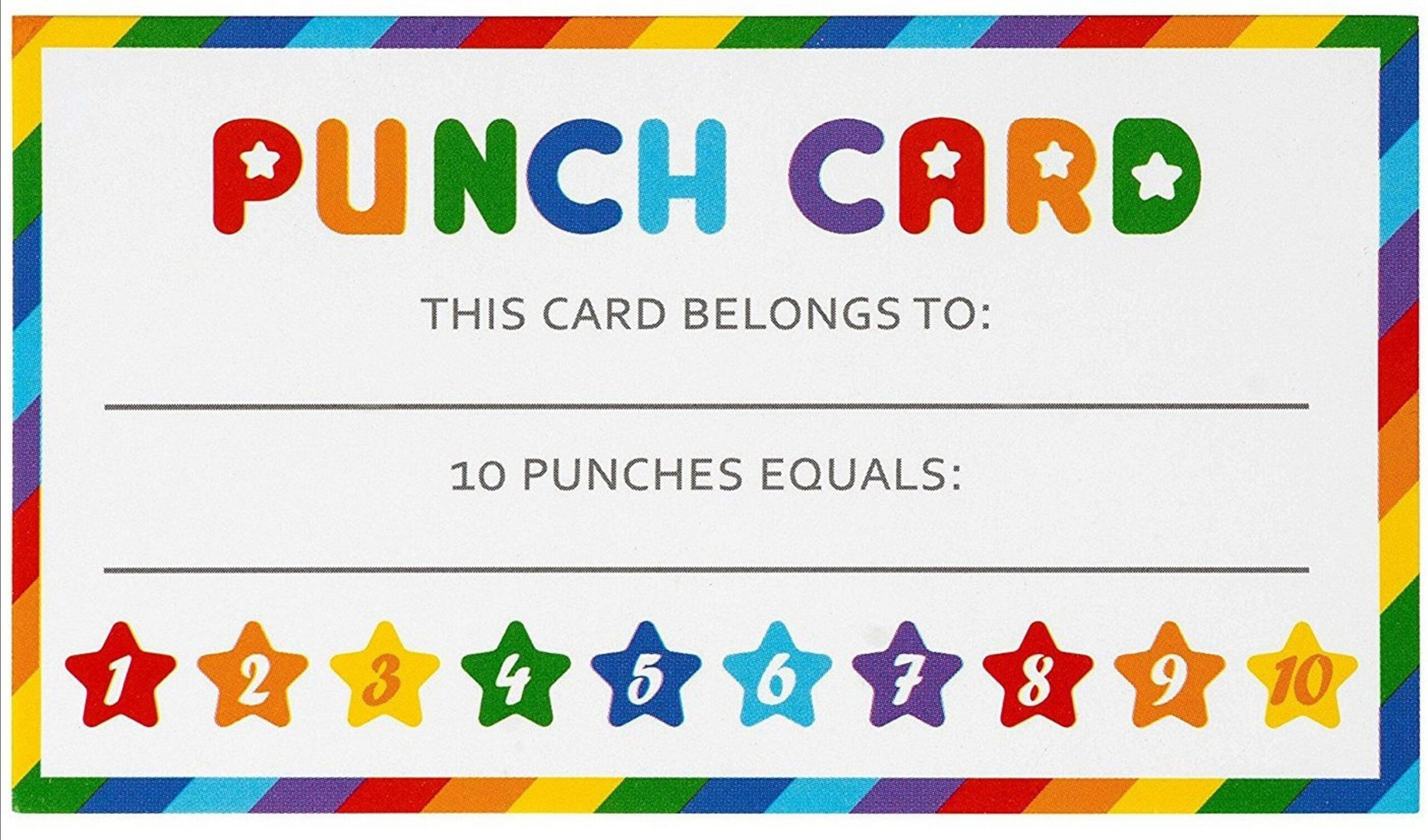 Punch Card Download Pdf/ Punch Cards Pdf File/to Do Punch Card