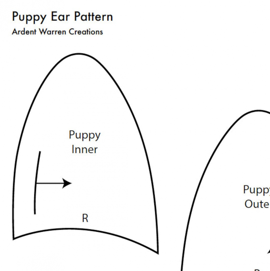 Puppy Ear Pattern for Making Faux Fur Costume Ears - Etsy