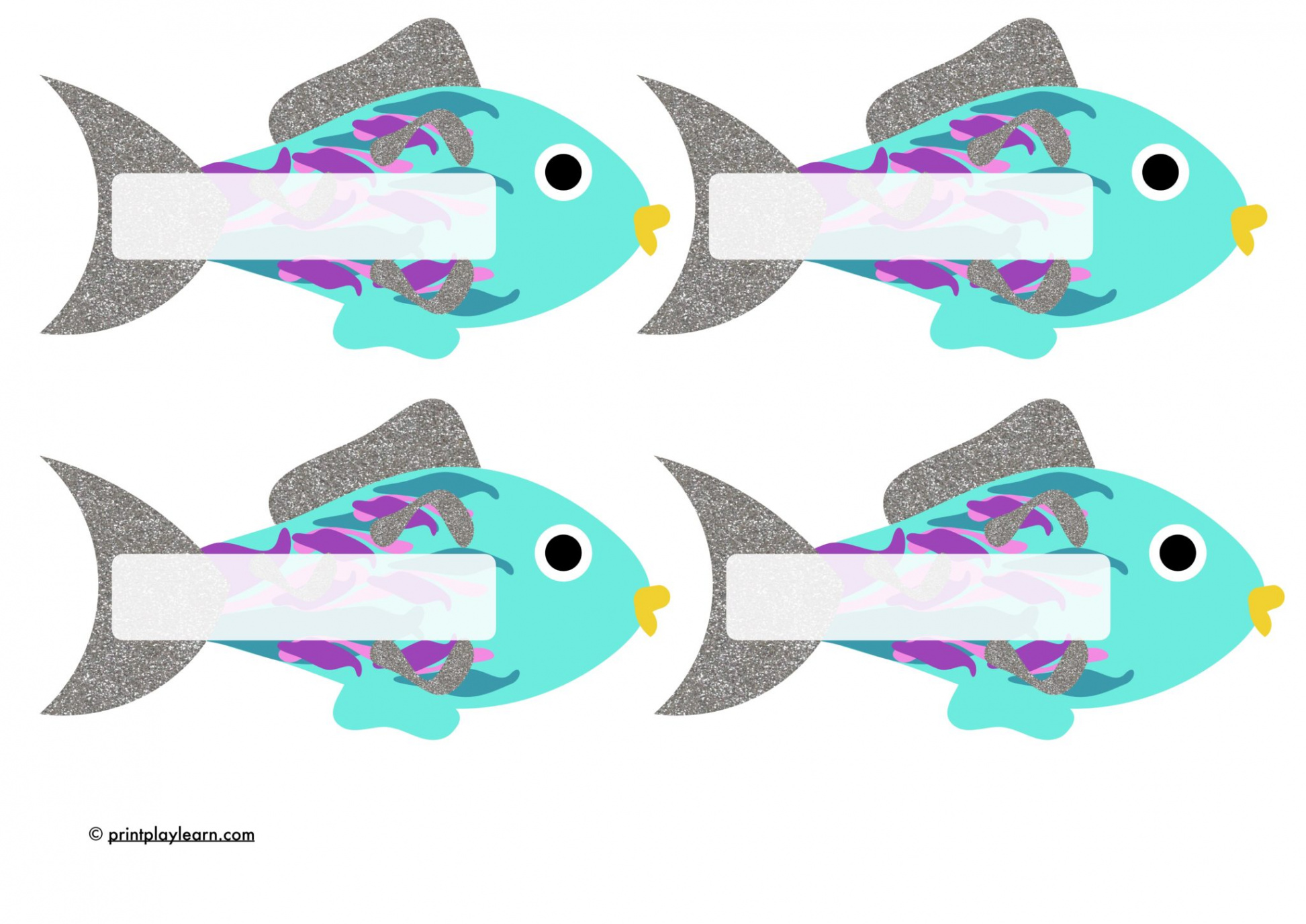 Rainbow Fish name labels - Printable Teaching Resources - Print