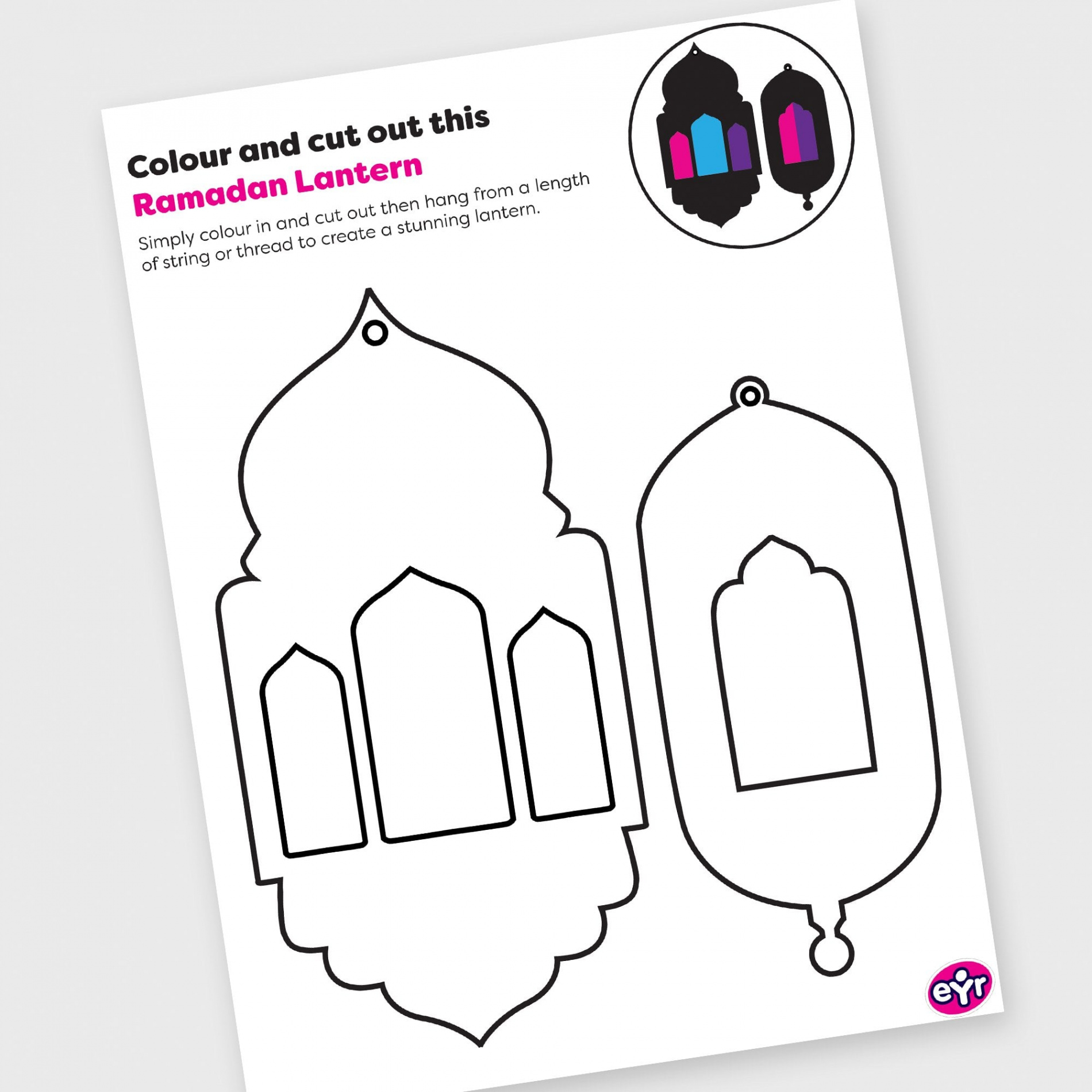 Ramadan Lantern Crafts - Downloadables from Early Years Resources UK