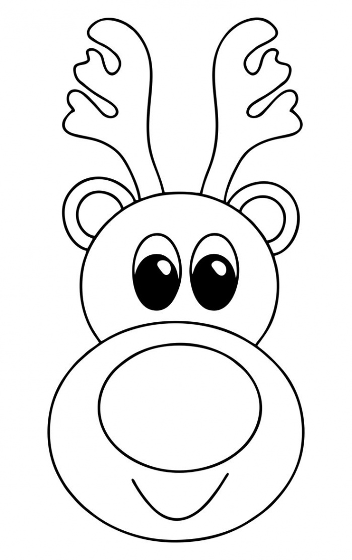 Reindeer Face Template Printable  Reindeer face, Reindeer card