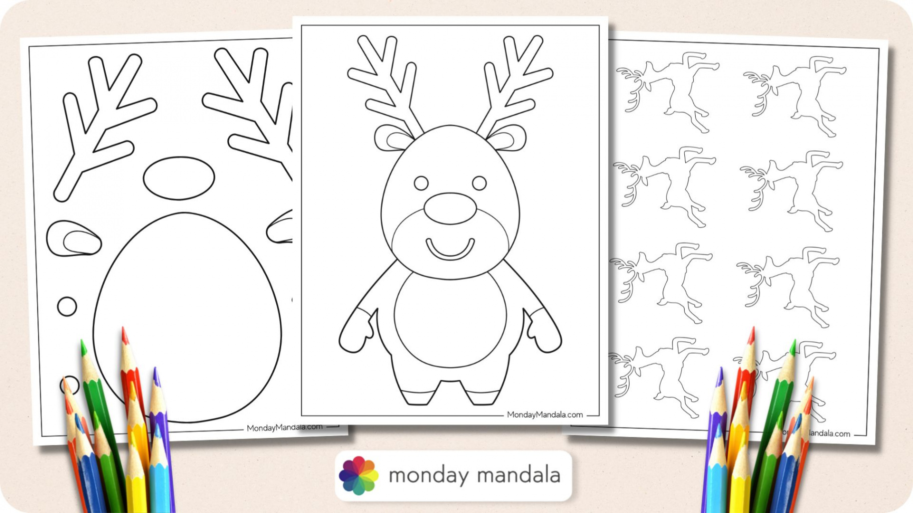 Reindeer Templates (Free PDF Printables)