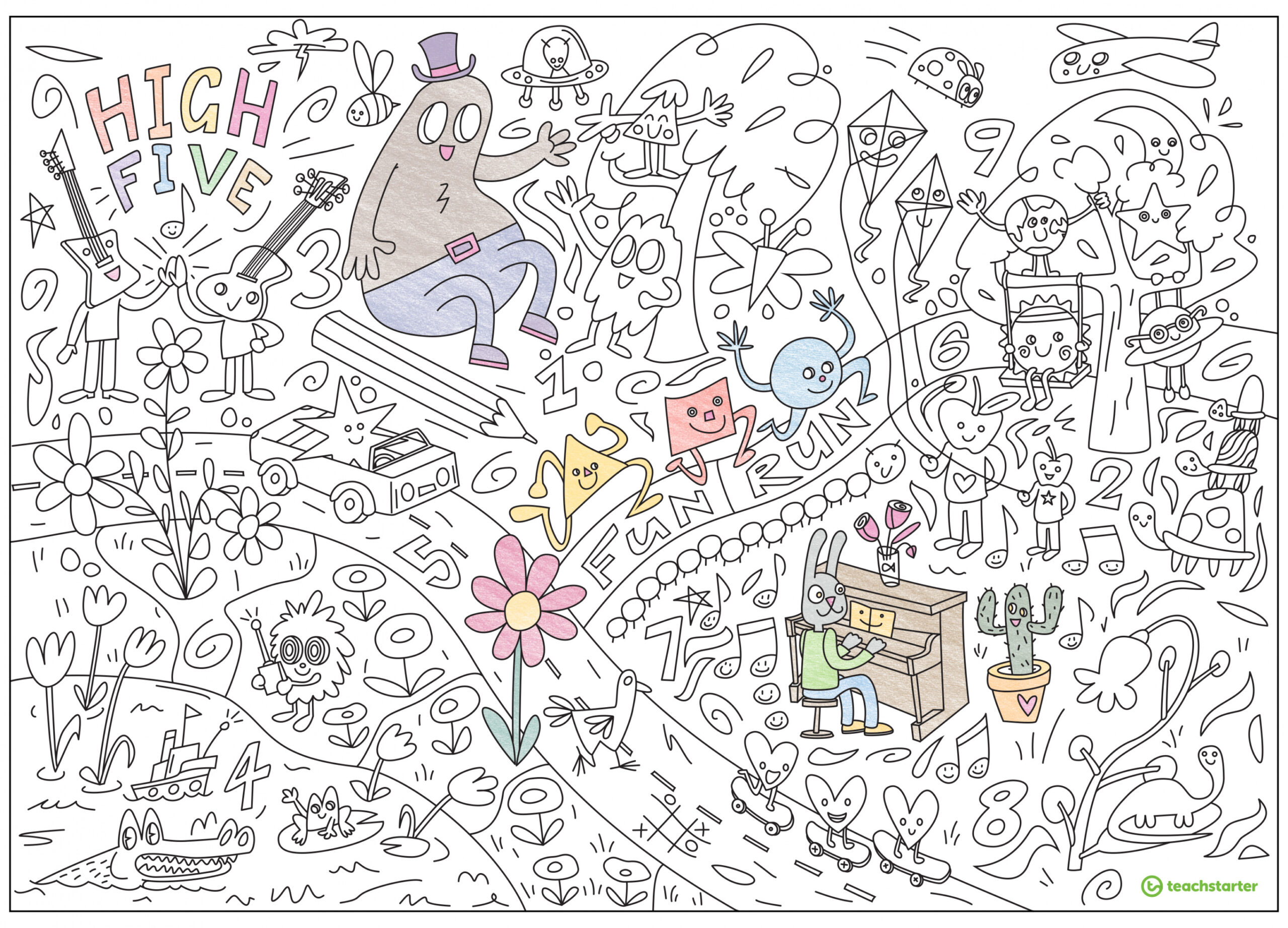 Resource Alert! NEW Giant Printable Colouring Sheet  Teach Starter