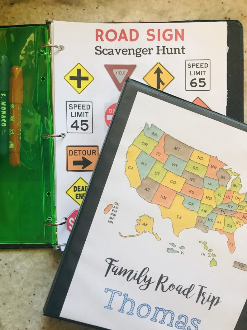 Road Trip Binder for Kids + Printables