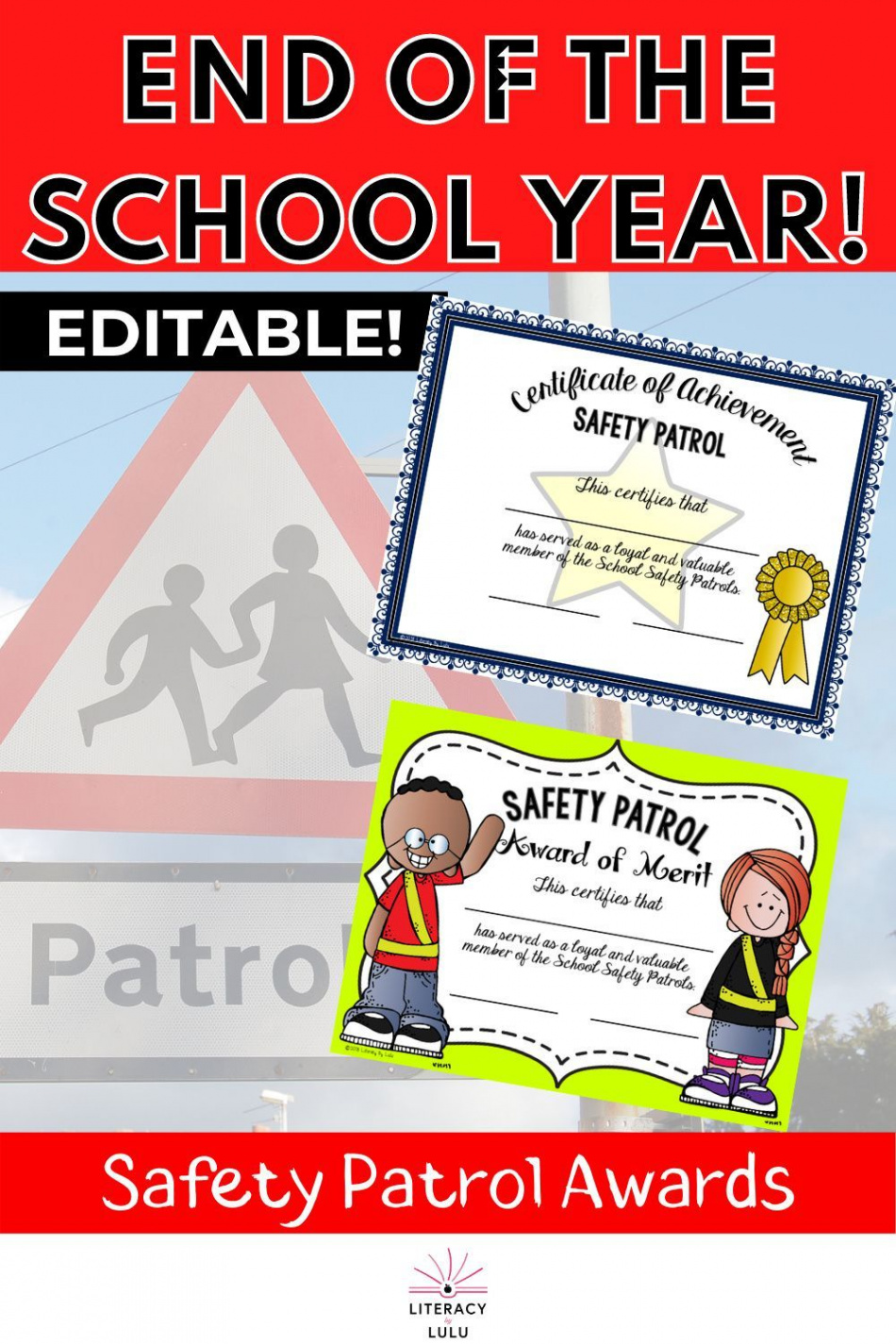 Safety Patrol Certificates Editable  Safety patrol, Classroom