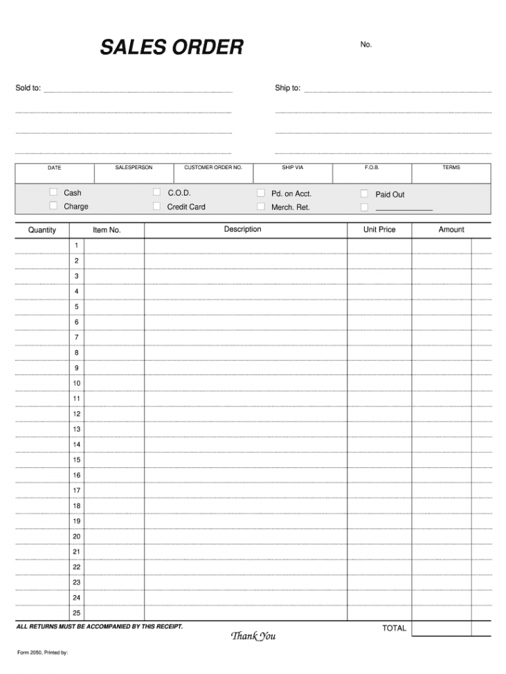 Sales Order Template - Fill Online, Printable, Fillable, Blank