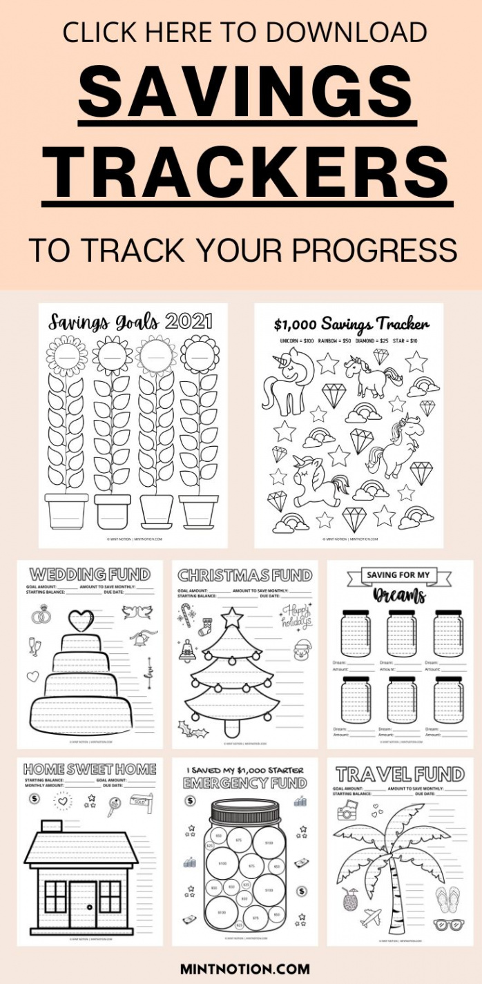 Savings Tracker Printables To Visualize Your Progress  Saving