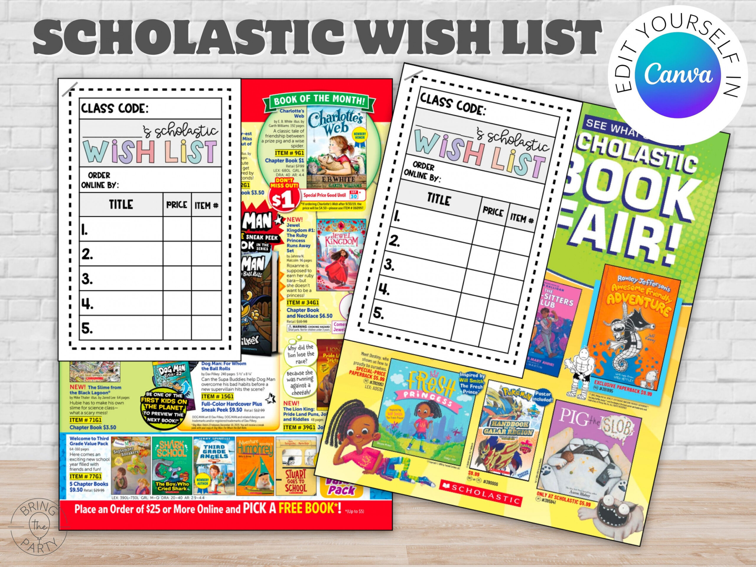 Scholastic Wish List Student Page Scholastic Books Classroom - Etsy